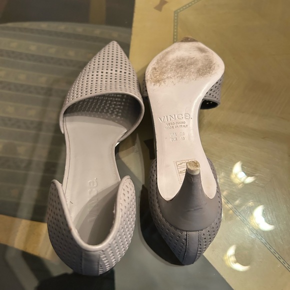 Italian made Vince Camuto d’Orsay silver Aurelian kitten heels.  2” heel. - Picture 3 of 3